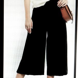 Calvin Klein Faux Suede Cropped Palazzo Pants (Sz 12)